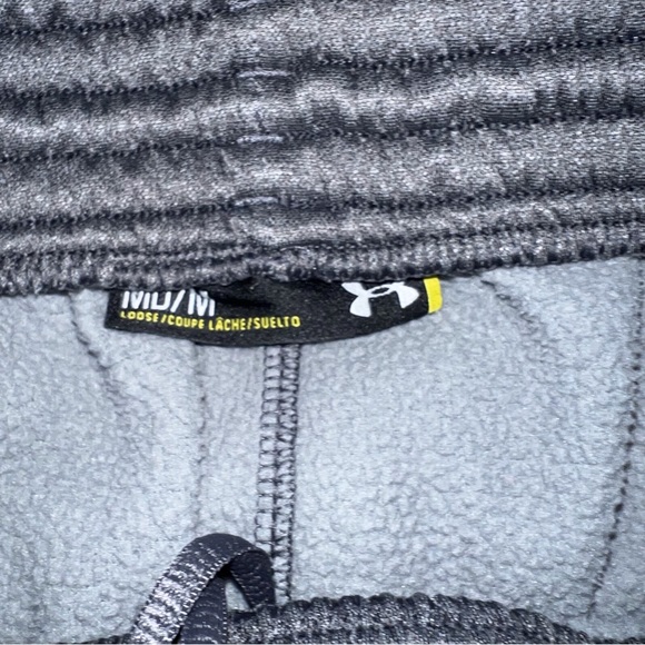 EUC Under Armour Men’s Gray Fleece Lined  Active Pant - Loose Fit Medium - Picture 5 of 7